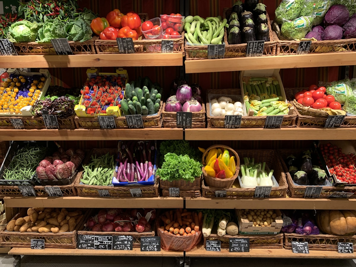 Fresh produce at a Nanaimo grocery store, ready for same-day delivery
